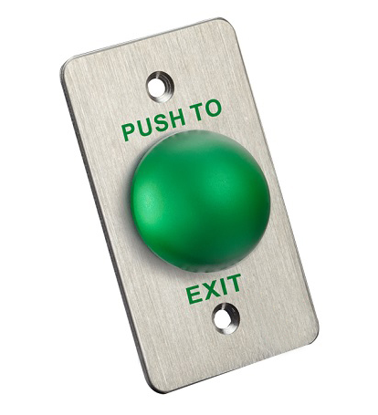 Il rettangolo ha modellato il commutatore di spinta su misura bottone verde dell'uscita della porta IP50 1